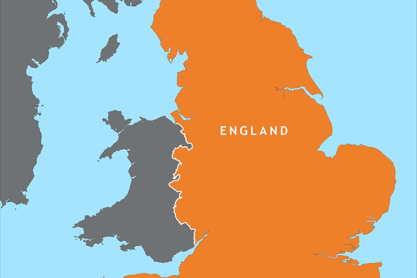 Mapa da Inglaterra, saiba onde fica o país como é o mapa e países vizinhos.